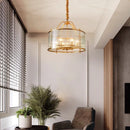 Golden Copper Glass Chandelier for Living Room by Ljojo - Modern Luxury Ceiling Pendant Light