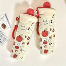 Ljojo 500ML Stainless Steel Thermal Water Bottle with Straw for Girls