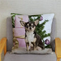 Chihuahua Dog Printed Cushion Cover by Ljojo for Home Decor