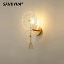 Ljojo Modern Glass Wall Lamps for Bedroom Study - Nordic Simple Lighting Fixture