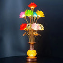 Ljojo LED Lotus Table Lamp: Illuminating Buddha's Presence in Worship Settings