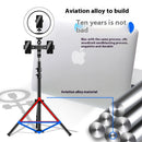 Dimmable LED Selfie Ring Fill Light with Tripod Stand for Makeup Video Live | Ljojo