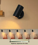 Ljojo LED Remote Charge Wall Lamp 3-Color Bedroom Living Room Lighting
