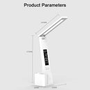 Ljojo LED Desk Lamp: Dimmable Touch, Calendar, Temperature Clock Night Light