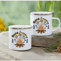 Enamel Mountain Mug with Handle by Ljojo. Best Camping Gift for Outdoor Lovers
