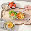 Ljojo Mini Stainless Steel Divided Children's Dinner Plate - Cute & Durable