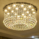 Ljojo Luxury LED Crystal Chandelier for Living Dining Bedroom Lobby - Round Modern Design