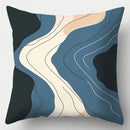 Ljojo Modern Abstract Pillow Covers Set, 17.7"x17.7" - Black, White, Yellow, Orange