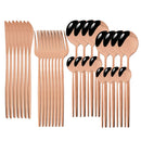 Ljojo 32-Piece Stainless Steel Cutlery Set for Dining Table, Silverware Gift