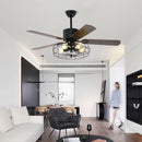 Nordic Vintage Style LED Ceiling Fan Lamps Quiet Motor Pendant Fans - Ljojo