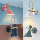 Ljojo Macaron Horn Iron Wall Light Retro Wall Sconce for Living Room