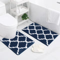 Ljojo Microfiber Bathroom Rugs Set 2 Pc - Non Slip Shaggy Bath Rug