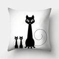 Cute Cat Cushion Cover 45x45cm - Ljojo Home Decor Pillowcases