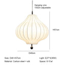 Ljojo Japanese Wabi-Sabi Silk Lantern Chandelier Medieval Retro Hanging Lamp
