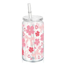 Ljojo 16oz Cherry Bow Plastic Cup with Straw Lid - Holiday Drinkware Gift
