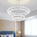 Ljojo Luxury Crystal LED Chandelier Circular Pendant Lamp - Modern Designer Lighting