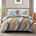 Geometric Boho Duvet Set + Pillowcase, 2/3pc Polyester Bedding, Single King Size, Ljojo Brand