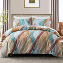 Geometric Boho Duvet Set + Pillowcase, 2/3pc Polyester Bedding, Single King Size, Ljojo Brand