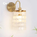 French Cream Style Shell Lamp for Bedroom & Corridor by Ljojo - Simple Japanese Shell Wall Lamp