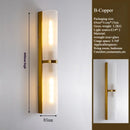 Nordic Glass Wall Lamp LED Fixture Stylish Lighting for Bedroom Living Room - Ljojo