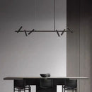 Ljojo Nordic Round Spot Chandelier Black for Dining Living Room Center Table Bedroom Lighting