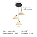 Nordic Pleated Fabric Led Pendant Lights for Dining Room Kitchen Chandelier by Ljojo