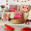 Ljojo Love Kiss Hug Pattern Decor Pillowcase for Home Sofa, Gift for Valentine's Day