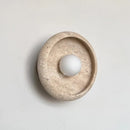 Modern Minimalist Round Jade Stone LED Wall Pendant Light Hanging Lamp by Ljojo