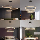 Ljojo Modern Acrylic Circle Chandelier Pendant Lights for Indoor Lighting Decor