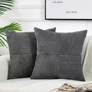 Corduroy Boho Throw Pillow Covers 18x18 Inch for Home Decor - Ljojo