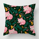 Ljojo Linen Fox Sofa Cushion Cover 50x50 Square Home Décor Pillowcase
