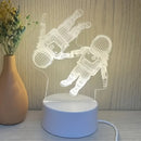 3D Astronaut Night Light LED Bedside Lamp for Room Decoration - Unique Gift for Birthdays and Christmas by Ljojo