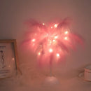 Feather Bedside Lamp by Ljojo: DIY Creative Table Night Light, USB/AA Power