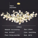 Luxury Ginkgo Leaf Chandelier Pendant Lamp for Living Room by Ljojo