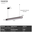 Nordic Linear Led Chandelier for Dining Room | Modern Strip Hanging Light by Ljojo