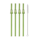 Glass Straw Set for Milk Tea Juice Cocktail, Ljojo Kitchen Bar Accessories