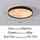 Ljojo Lunar LED Ceiling Light: Modern Circular Bedroom Lamp