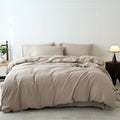 Ljojo 100% Cotton Yarn-Dyed 4-Piece Duvet Set - Ultra-Soft Bedding