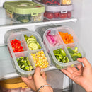 Ljojo 4 Grids Refrigerator Food Storage Box Kitchen Organizer