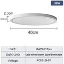 20 Inch Large Ceiling Light Dimmable LED Smart Control by Ljojo for Living Room Bedroom