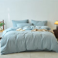 Ljojo 100% Cotton Yarn-Dyed 4-Piece Duvet Set - Ultra-Soft Bedding