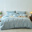 Ljojo 100% Cotton Yarn-Dyed 4-Piece Duvet Set - Ultra-Soft Bedding