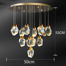 Ljojo Luxury Crystal Chandelier for Living Room - Elegant Dining Room Pendant Lamp - Indoor Lighting