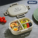 Ljojo 3-Compartment Bento Lunch Box: Leak-proof, Microwave Safe