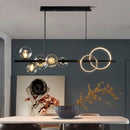 Modern LED Ceiling Chandelier Black for Kitchen Table Dining Room - Ljojo