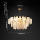 Nordic Luxury Glass Crystal Chandelier Fixture for Living & Dining Room by Ljojo