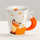 Ceramic Fox Mug with Fox Tail Handle - Ljojo Brand