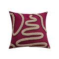 Christmas Boho Green Red 45x45 Tufted Pillow Cover, Farmhouse Sofa Decor, Ljojo Brand