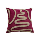 Christmas Boho Green Red 45x45 Tufted Pillow Cover, Farmhouse Sofa Decor, Ljojo Brand