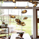 Ljojo Modern Amber Stone LED Pendant Light Chandelier for Living Room Home Decoration
